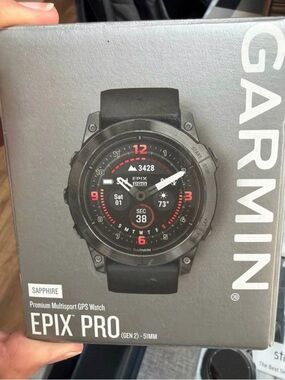 garmin Epix Pro Black with Red Accents Multisport GPS Watch
